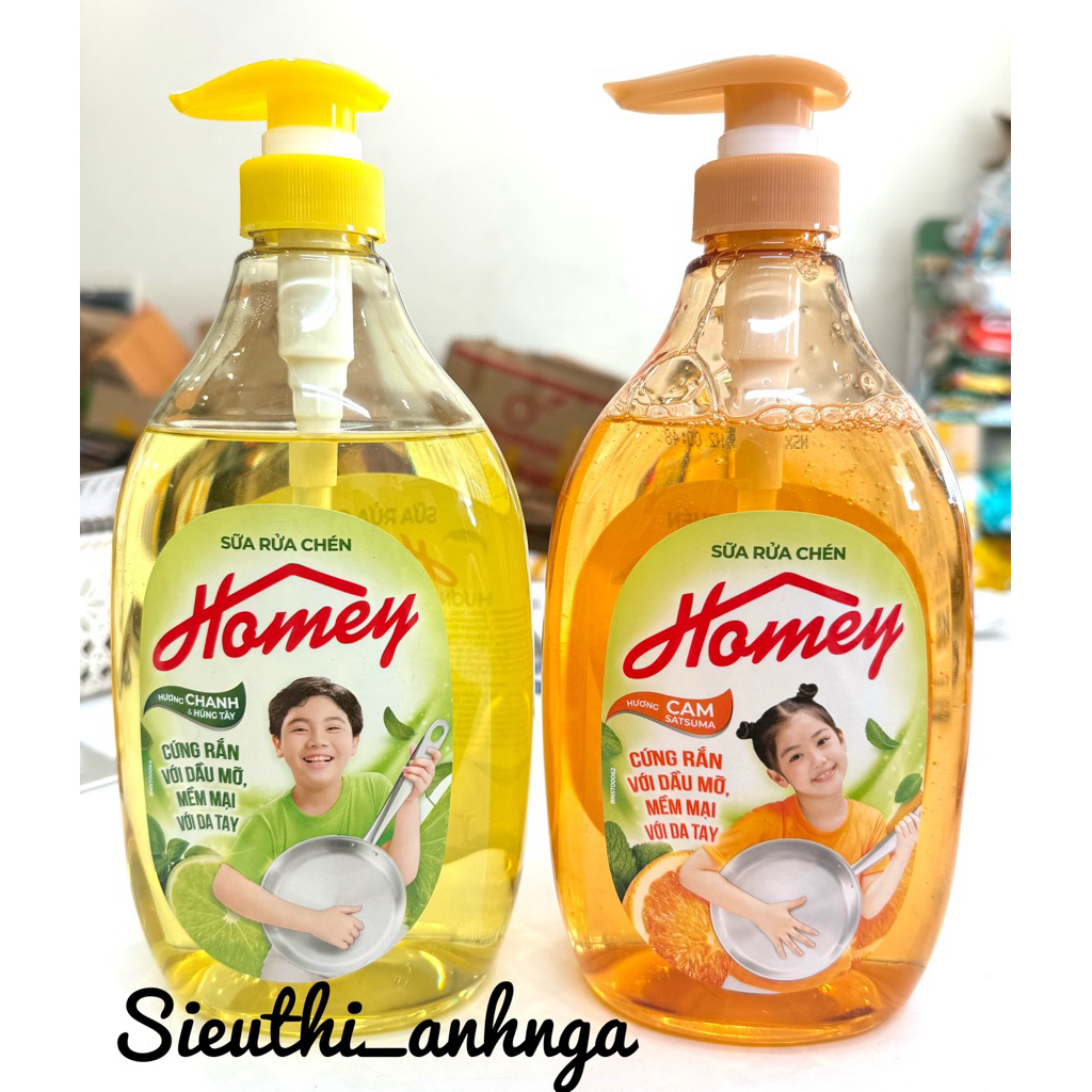 Sữa Rửa Chén-Nước Rửa Chén Homey Hương Cam & Hương Chanh Satsuma Chai 950g/750g