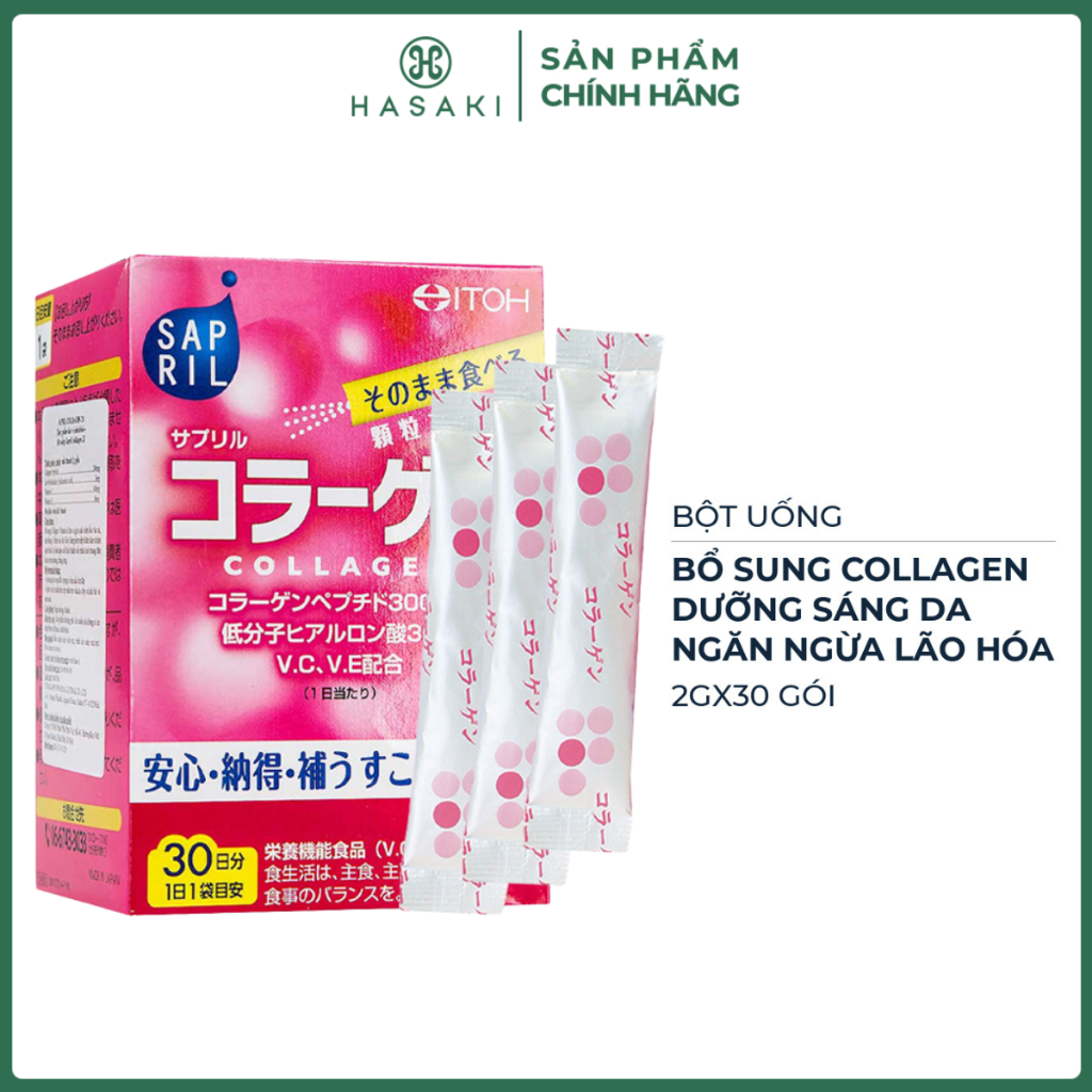 [DAILY] Thực Phẩm Bảo Vệ Sức Khỏe Sapril Collagen 2g Hộp 30 Gói (2g/Gói) Hasaki Sản Phẩm Chính Hãng