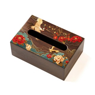 Hộp Đựng Khăn Giấy Gỗ Óc Chó in họa tiết công nghệ in UV không bay màu - Khodogohanoi