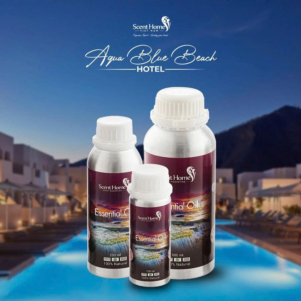 Tinh dầu 𝐒𝐜𝐞𝐧𝐭 𝐇𝐨𝐦𝐞𝐬 mùi hương Aqua Blue Beach Hotel thể tích 100ml
