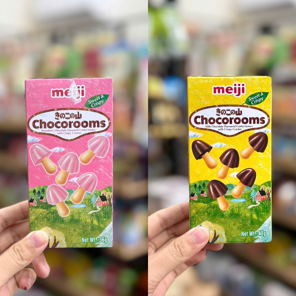 Socola Meiji hình nấm socola 40g và 74g Nhật Bản