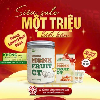 (Mua 1 Tặng 1) Đường Ăn Kiêng La Hán Quả Organic Hữu Cơ Monkfruit Ct Pharma 600 Gram