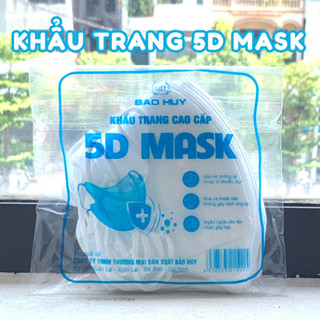  Túi 10 Khẩu Trang 5D Abby Mask 3 Lớp Kháng Khuẩn Chống Bụi Mịn Chống Nước Thon Mặt Bảo Vệ Sức Khỏe 