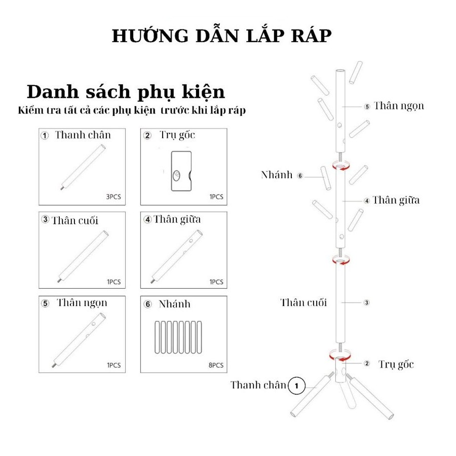 Cây Treo Quần Áo Gỗ, Giá Treo Quần Áo Đứng Phong Cách Cổ Điển, Lắp Ráp Dễ Dàng, Trang Trí Nhà Cửa, Treo Áo, Túi Xách | BigBuy360 - bigbuy360.vn