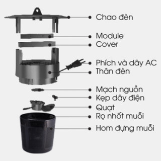 Đèn bắt muỗi, đuổi muỗi DBM01 5W Rạng Đông