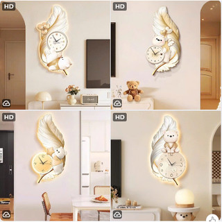  Tranh Đồng Hồ Đèn Led Mẫu Gấu Tráng Gương Trang trí Phòng Khách  Phòng Ngủ  Cửa hàng  Spa  Shop Thời Trang Tặng Quà 