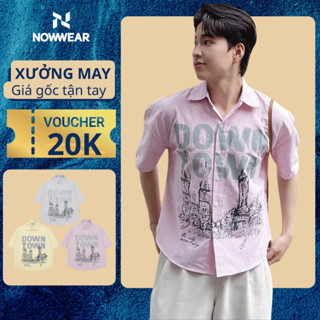Áo Sơ Mi form boxy Nowwear Down Town sgn Vải Oxford Unisex Local Brand Nam Nữ