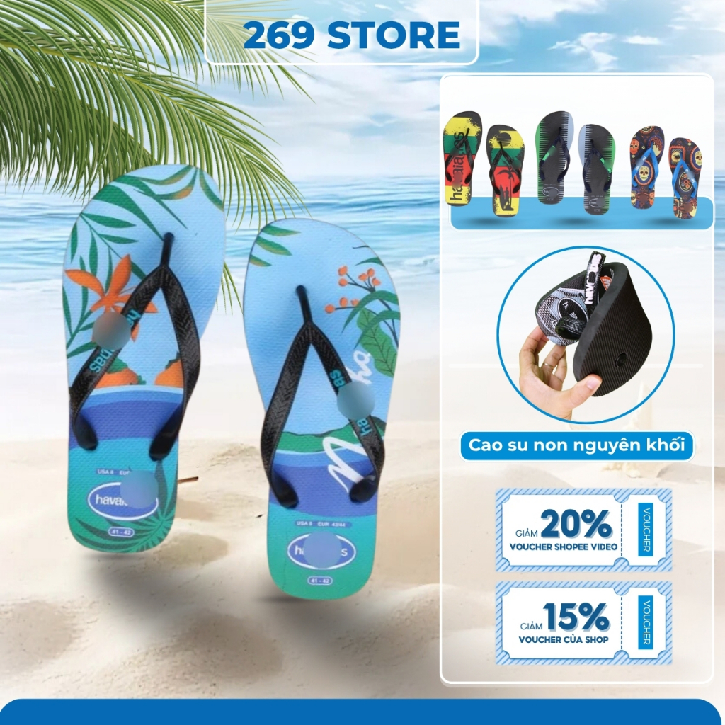 Dép Kẹp Nam Havana Thái Đế Nặng 450gr Dép Xỏ Ngón Havana Đi Biển Full Box Cao Su Cao Cấp (3)