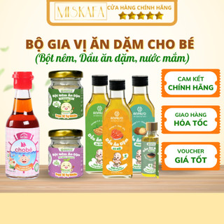  Bộ gia vị ăn dặm cho bé Anpaso Bột nêm ăn dặm Anpaso đủ vị dầu ăn dặm Anpaso bột nêm ăn dặm 