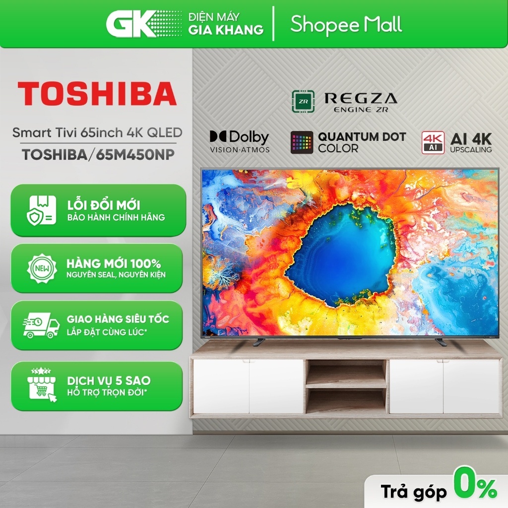 65M450NP 65 Inch | 55M450NP 55 Inch | 43M450NP 43 Inch Smart Tivi QLED Toshiba 4K [Freeship HCM]