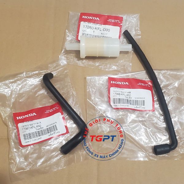 Bộ ống hơi xá xị Wave Thái 110 - 17367-KFL-850 / 17368-KFL-850