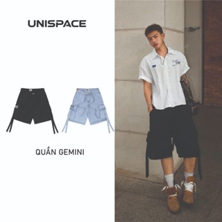 Quần túi hộp ống rộng By UniSpace unisex nam nữ Gemini Shorts