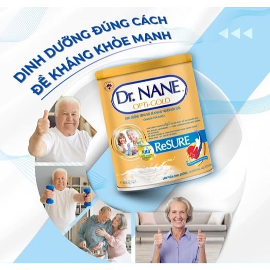 Sữa Dr Nane Resure (800g)_Bổ sung dinh dưỡng mỗi ngày cho người lớn tuổi