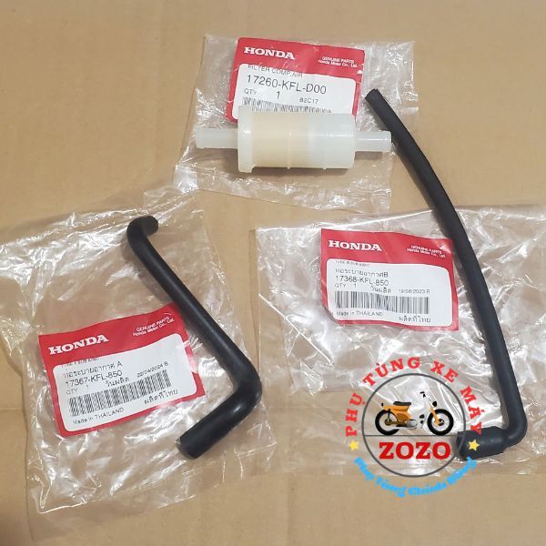 Bộ ống hơi xá xị Wave Thái 110  - 17367-KFL-850 / 17368-KFL-850