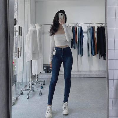 Quần jean skinny siêu ôm lưng cao tôn dáng dài 98cm Callene (L2171)