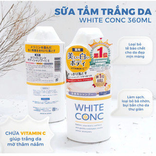 Sữa Tắm White Conc Nhật Bản 360ml Dưỡng Trắng Da Tạo Bọt Làm Sạch Bụi Bẩn Giúp Da Khỏe Tươi Sáng