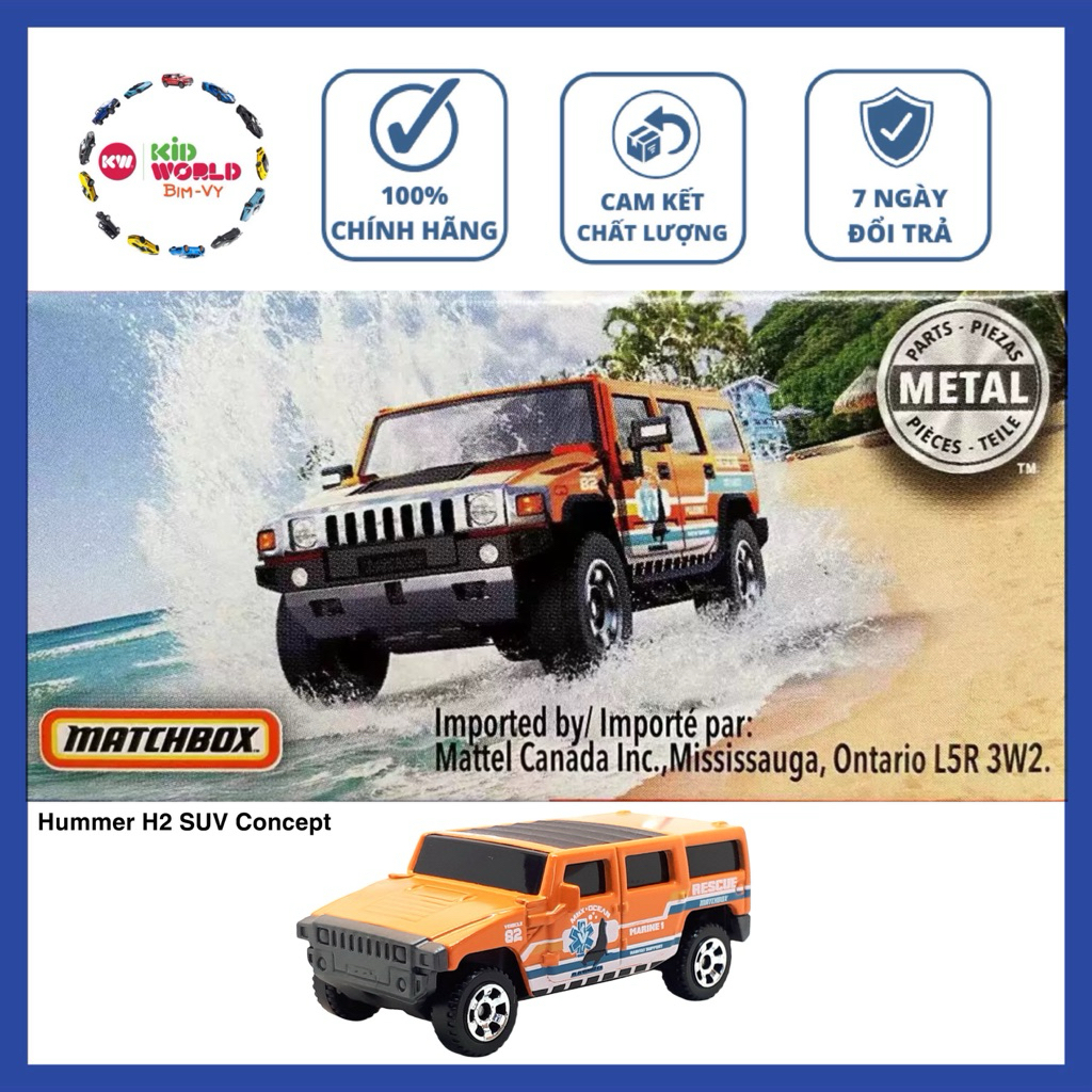 Xe mô hình Matchbox Box Hummer H2 SUV Concept 89/100.