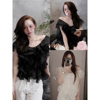 ÁO KIỂU NỮ TRỄ VAI VOAN BÈO BỒNG BỀNH ÁO VOAN CÁCH ĐIỆU CỔ V - DÀNH CHO NỮ