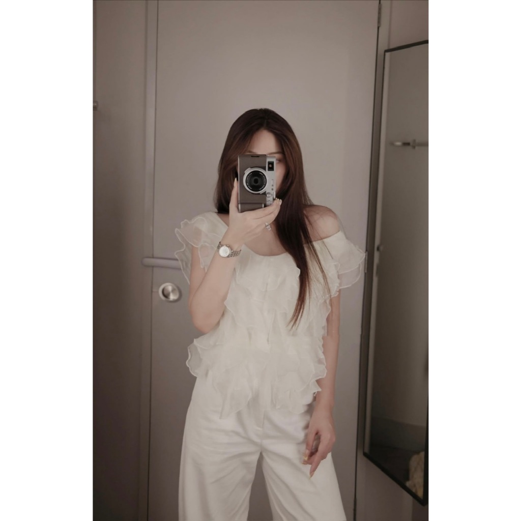 ÁO KIỂU NỮ TRỄ VAI VOAN BÈO BỒNG BỀNH ÁO VOAN CÁCH ĐIỆU CỔ V - DÀNH CHO NỮ | BigBuy360 - bigbuy360.vn