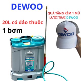 Bình phun xịt sâu bằng điện DEWOO 1 bơm 20L DW20A8M Có bộ đảo bằng cánh quạt. TẶNG 1 NÓN DEWOO
