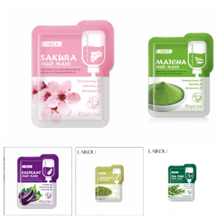  COMBO 5 Gói Mặt Nạ Bùn Laikou Mix các vị Sakura -Matcha -Cà Tím- Đậu Xanh- Tràm Trà 