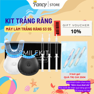 Máy làm trắng răng SMILEKIT S3 S5 tẩy trắng răng giúp trắng răng nhanh chóng an toàn 4 ống gel