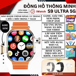  Đồng Hồ Thông Minh S9 ULTRA 5G Lắp Sim Nghe Gọi Tải Ứng Dụng Xem Phim Chơi Game Camera Xoay 
