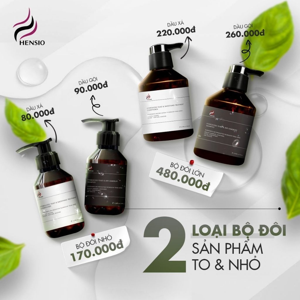 Hensio Combo Gội Xả 100ml Làm Sạch Gàu Công Thức Nấm Men HENSIO Xuất Xứ từ Nhật Bản Sản Phẩm Top Đầu