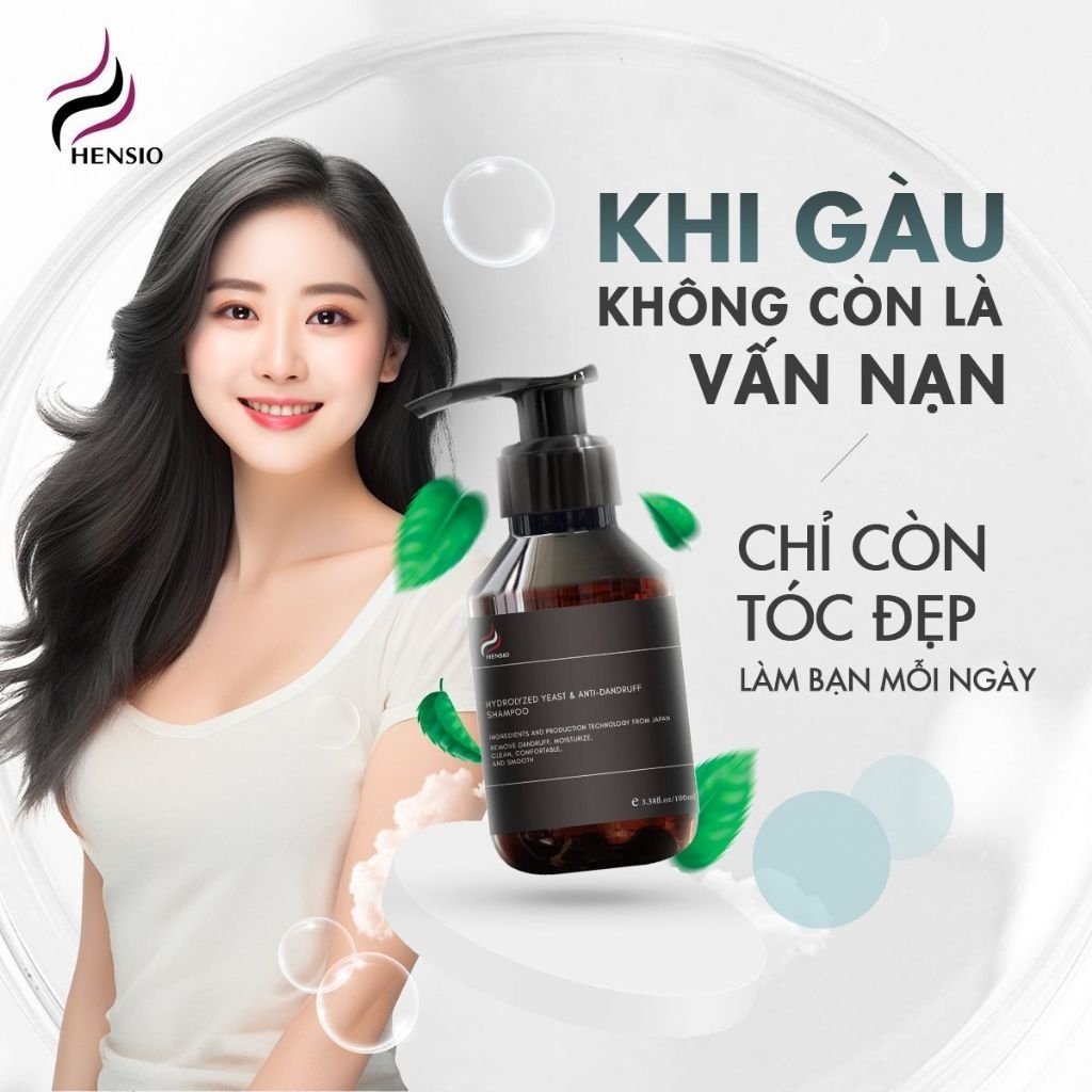 Hensio Dầu Gội 100ml Làm Sạch Gàu Công Thức Nấm Men HENSIO Xuất Xứ từ Nhật Bản Sản Phẩm Top Đầu Thị 