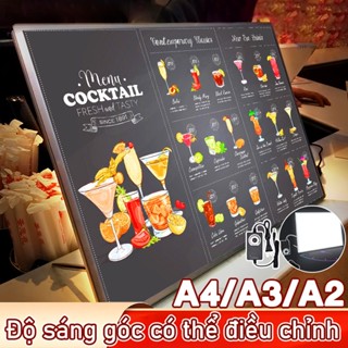  bảng menu Chân đế tích hợp đèn trắng siêu sáng độ sáng điều chỉnh linh hoạt bảng led quảng cáo 