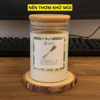  Nến Thơm khử mùi đuổi muỗi AGAYA Candle Cup hương sả Java - MÙI CITRONELLA 