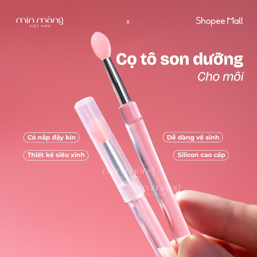 Cọ Tô Son Môi, Son Dưỡng Bằng Silicon Tiện Lợi, Thiết Kế Siêu Xinh, An Toàn Cho Môi