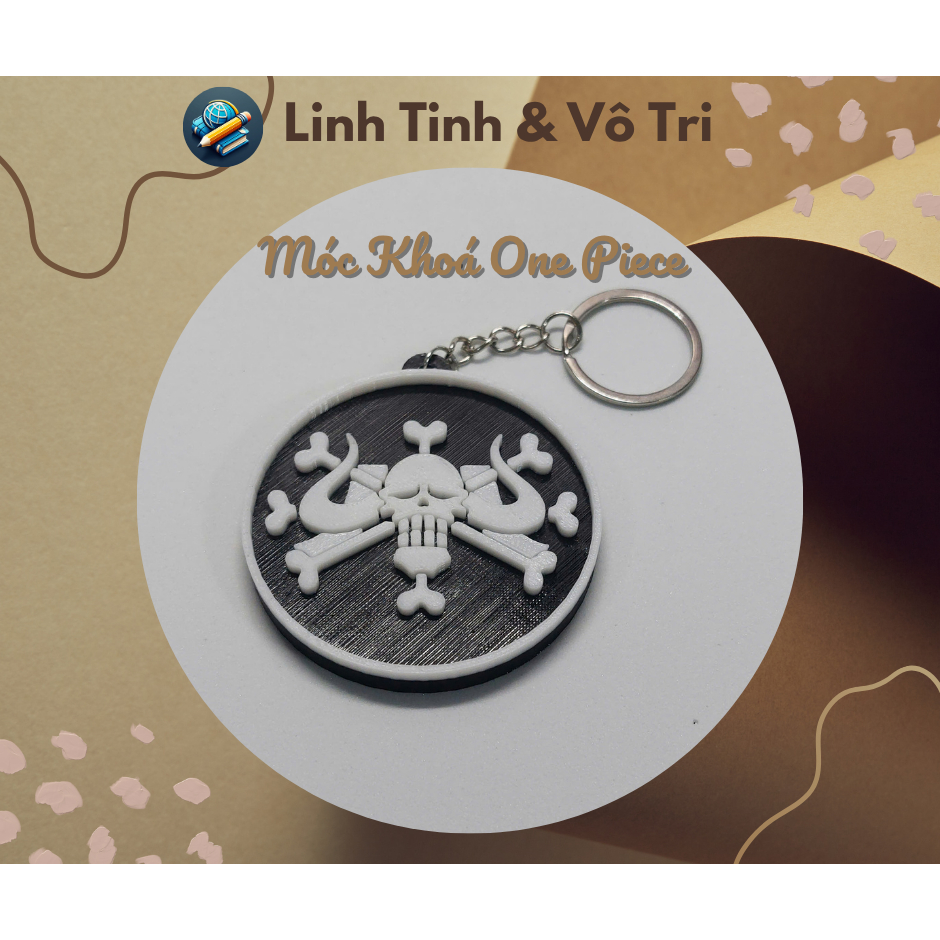 Móc khoá hình cờ ONE PIECE - KAIDO - In nổi - Sản phẩm in 3D trang trí