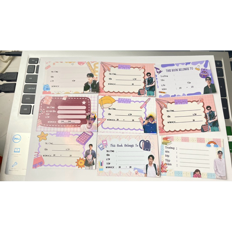 Bộ 20 Nhãn vở Ngao Thụy Bằng - Tặng kèm sticker