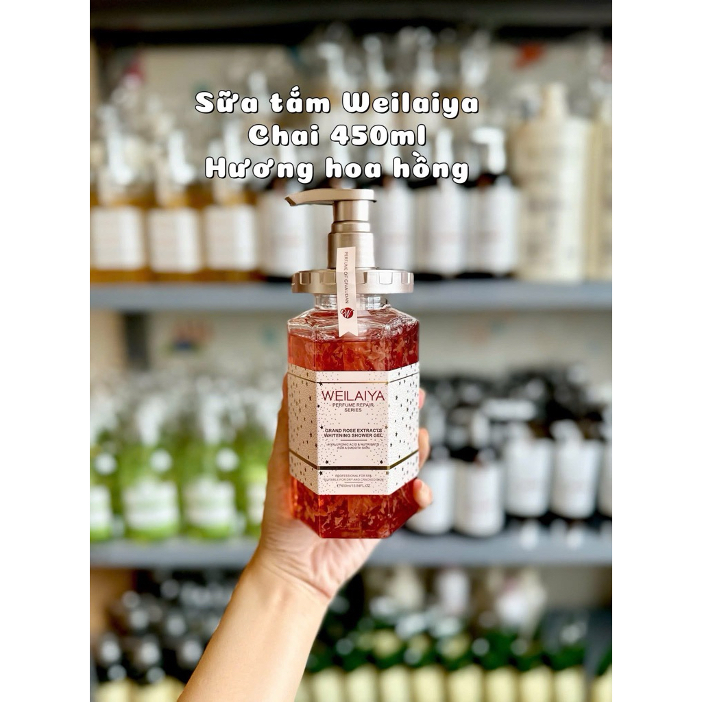 Sữa Tắm Weilaiya - Sữa tắm hoa hồng- Sữa tắm hoa trà- Hoa cúc vạn thọ
