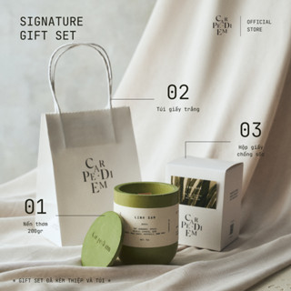 Hũ nến thơm phòng ngủ hương dịu mát an toàn cho sức khoẻ không chứa hoá chất, Nến thơm thư giãn nhiều mùi Carpe Diem