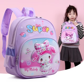  Balo cho bé gái mầm non ba lô cặp sách cho bé trai mẫu giáo từ 1-5 tuổi họa tiết kuromi melody xinh đẹp 