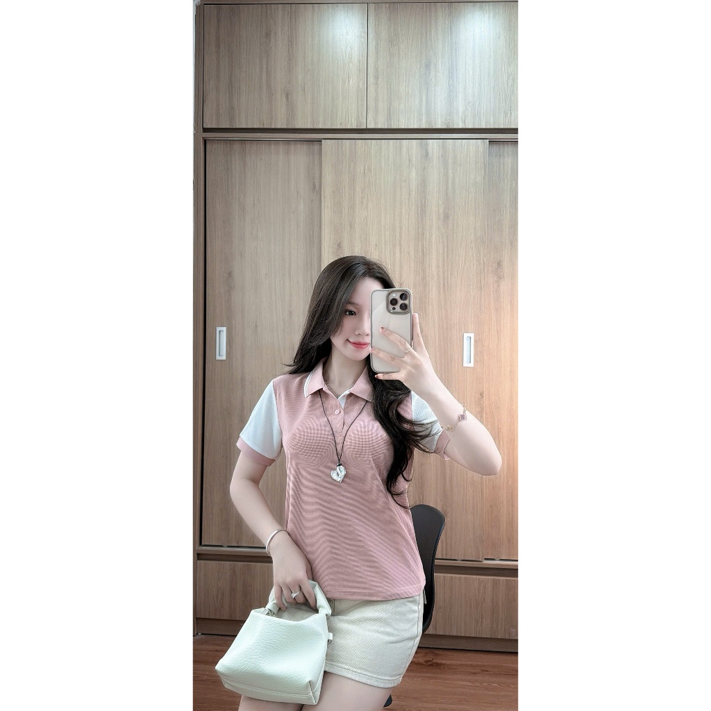 Áo Polo nữ tay phối cách điệu ,phong cách dễ mặc from vừa dễ thương có size tới 85kg ( M16) | BigBuy360 - bigbuy360.vn