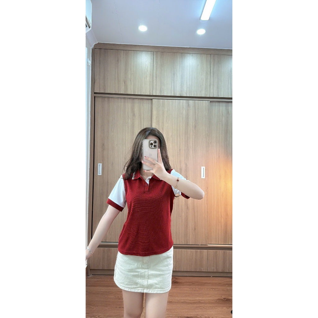 Áo Polo nữ tay phối cách điệu ,phong cách dễ mặc from vừa dễ thương có size tới 85kg ( M16) | BigBuy360 - bigbuy360.vn