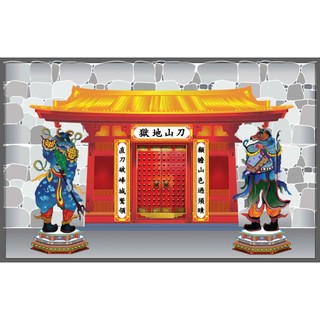 Bộ  6 cổng ngục giấy 70x100cm