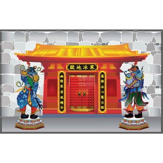 Bộ  6 cổng ngục giấy 70x100cm