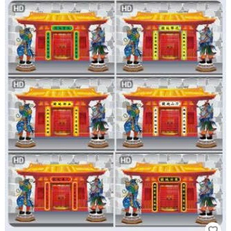 Bộ  6 cổng ngục giấy 70x100cm