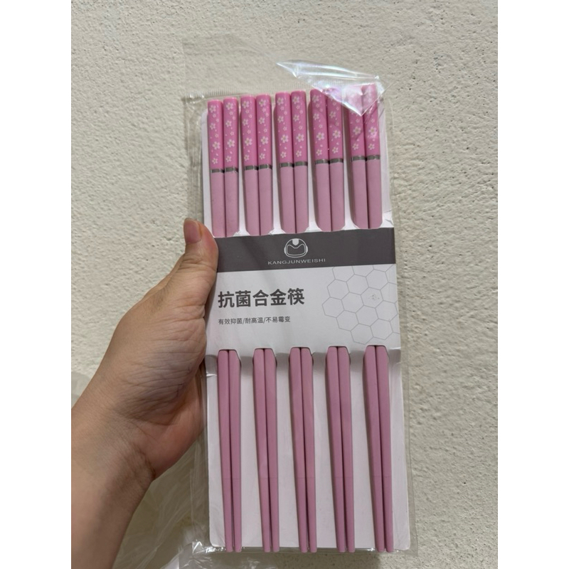 sét 5 đôi đũa nhựa đũa hồng hoa đào