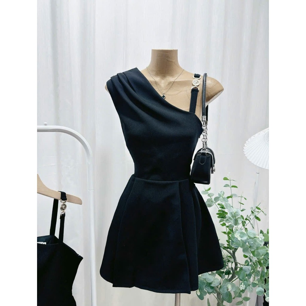 (CÓ BIG SIZE) VÁY ĐEN DÁNG XÒE CỔ VEST THANH LỊCH PENNY DRESS | BigBuy360 - bigbuy360.vn