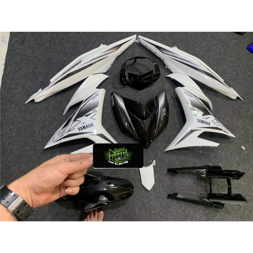 Tem MX King 150 đen dán Exciter 150 trắng - ND DECAL