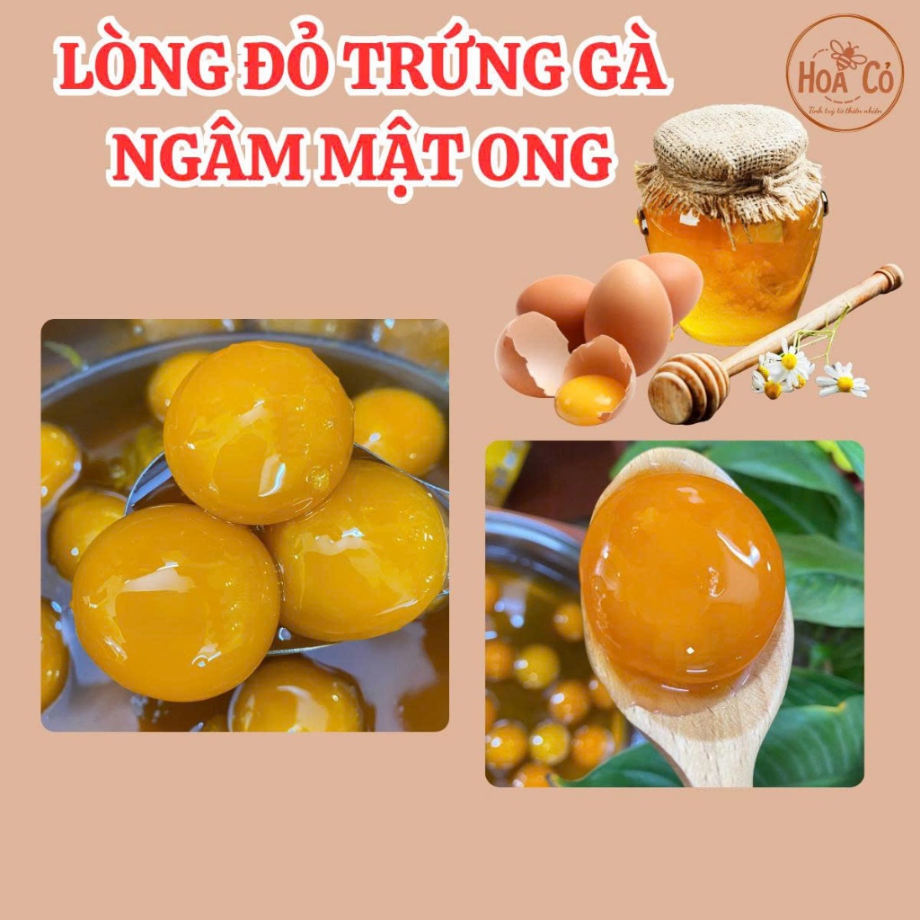 Lòng đỏ trứng gà ngâm mật ong
