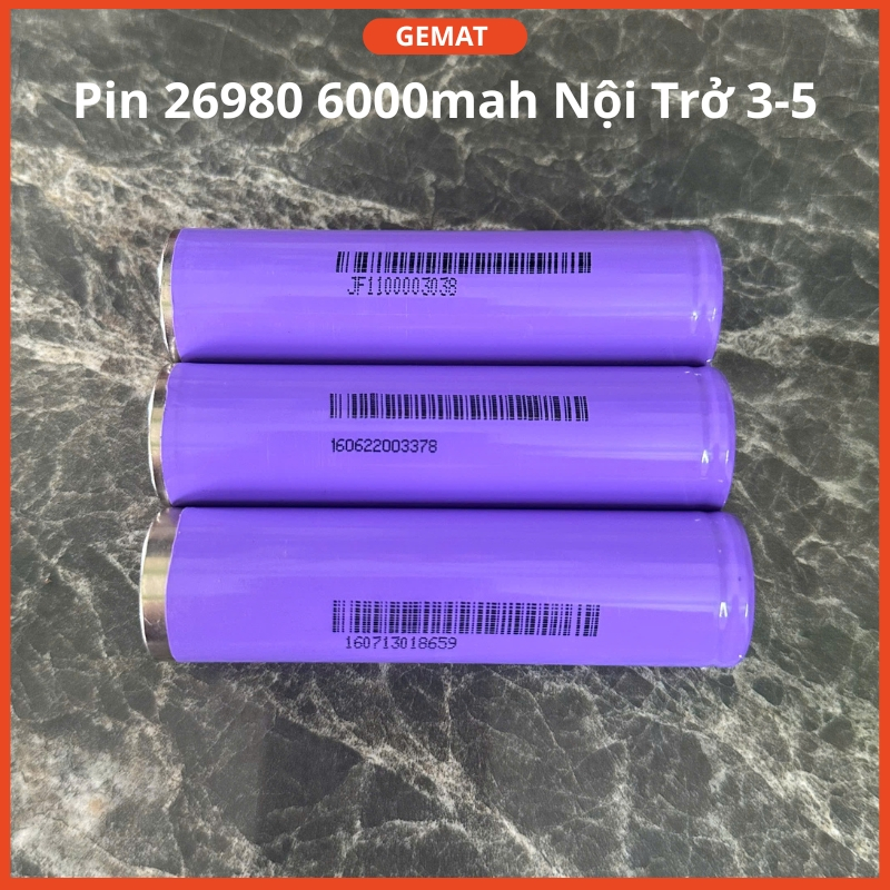 Pin 26980 6000mah Nội Trở 3-5 Dòng Xả 15c Tức 90a Hàng Tháo Khối Dùng Lưu Trữ Đóng Pin Xe Điện