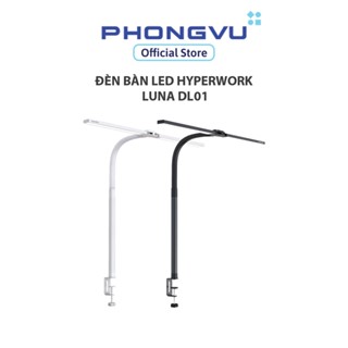 Đèn bàn LED HyperWork Luna DL01 - Công suất 24W, Độ phủ 180cm, Chống chói bảo vệ mắt - Bảo hành 12 tháng