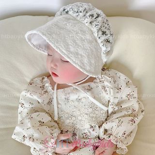 Mũ nón cho bé gái trắng ren cho bé gái sơ sinh dễ thương đi Lễ, đi chơi