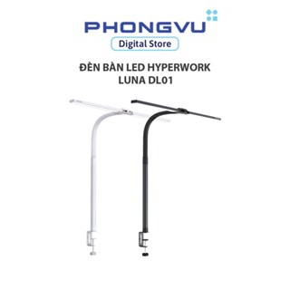 Đèn bàn LED HyperWork Luna DL01 - Bảo Vệ Mắt, Ánh Sáng Ổn Định, Thiết Kế Hiện Đại - Bảo hành 12 tháng